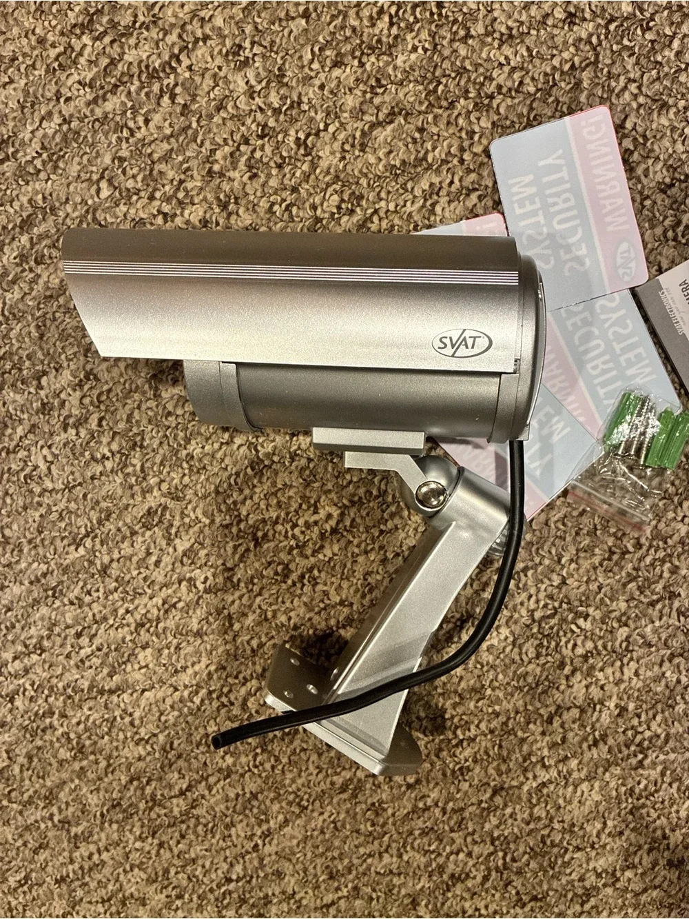 NWT Imitation Security Cameras with Flashing Red LED, (3)